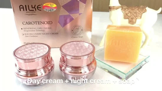 Ailke Boost Lustre Carotinoid Renewing Age Recovery Tages- und Nachtcreme + Karottenseife Beauty-Gesichtscreme-Set